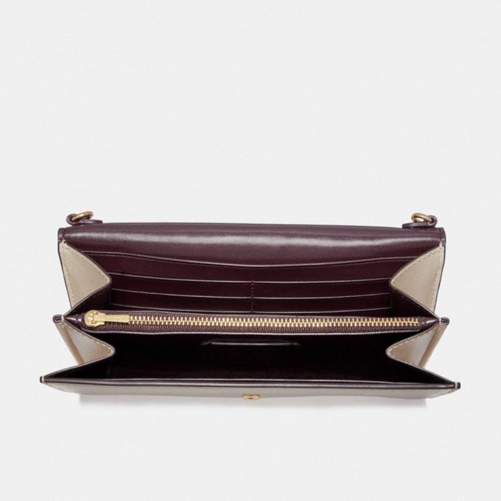 Coach Envelope Chain Wallet In Color-Block - image 3
